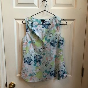 Talbots floral sleeveless top